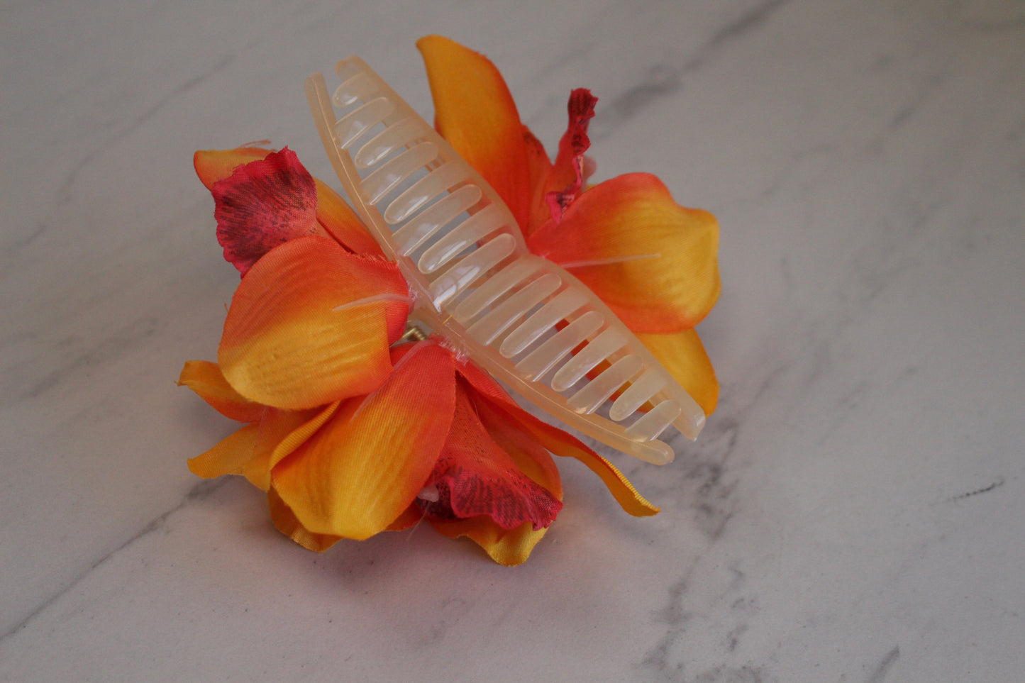 Hawaiian Orchid Flower Claw Clip