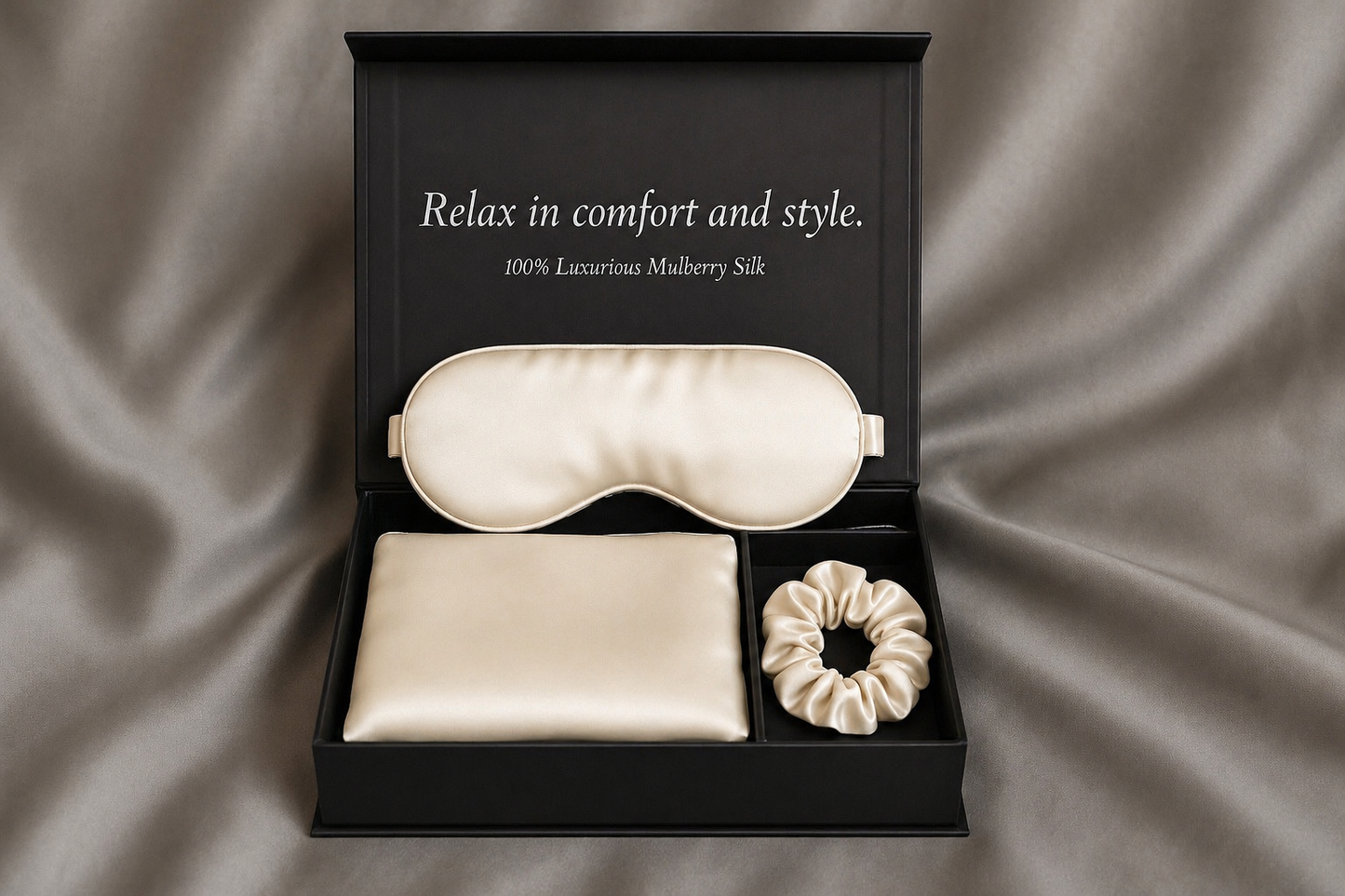 Seleny Silk Eye Mask and Pillowcase Sleep Gift Set