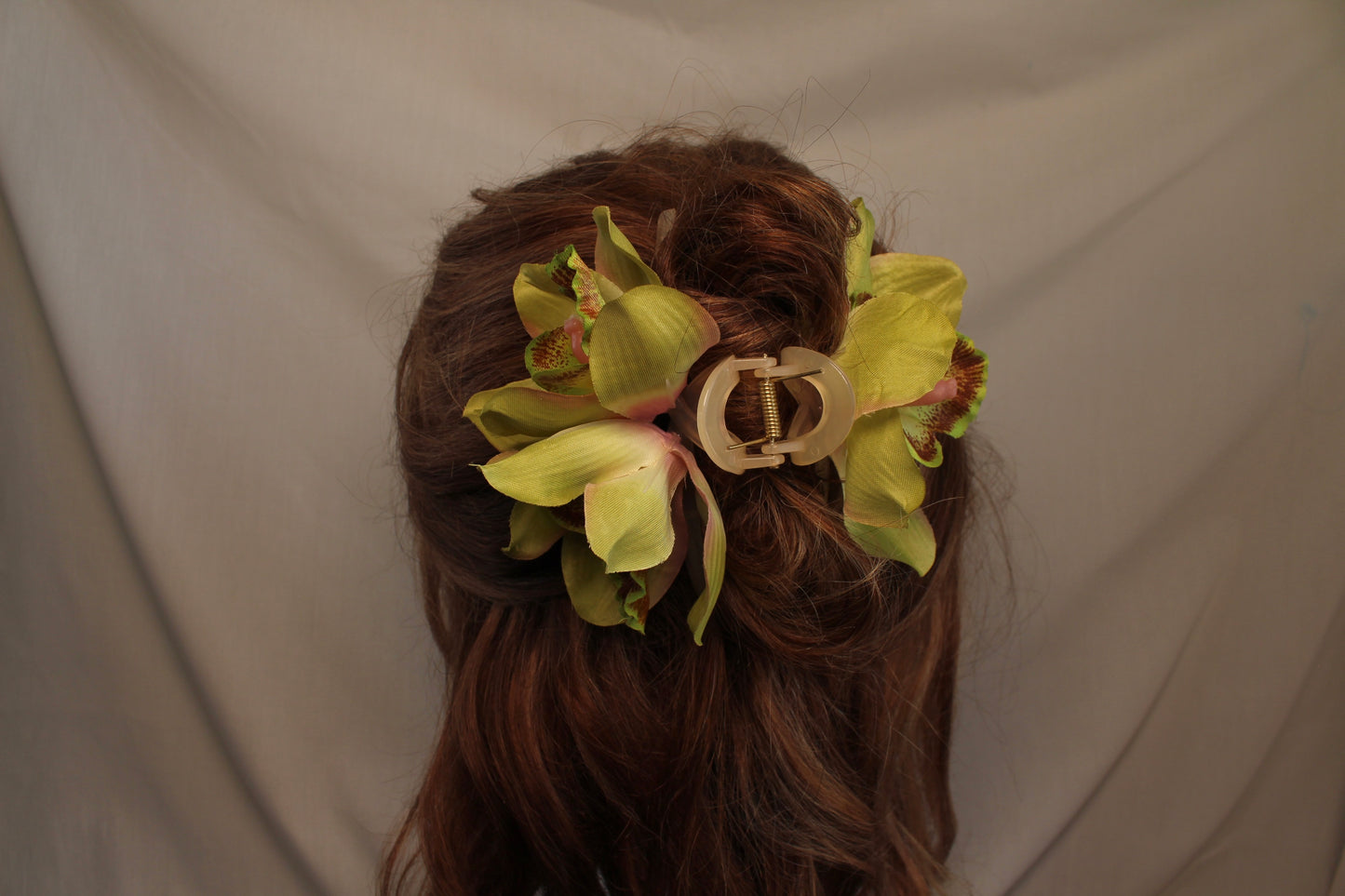 Hawaiian Orchid Flower Claw Clip
