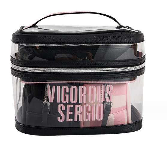 Vigorous Sergio Pretty 4-Piece Toiletry Train Case