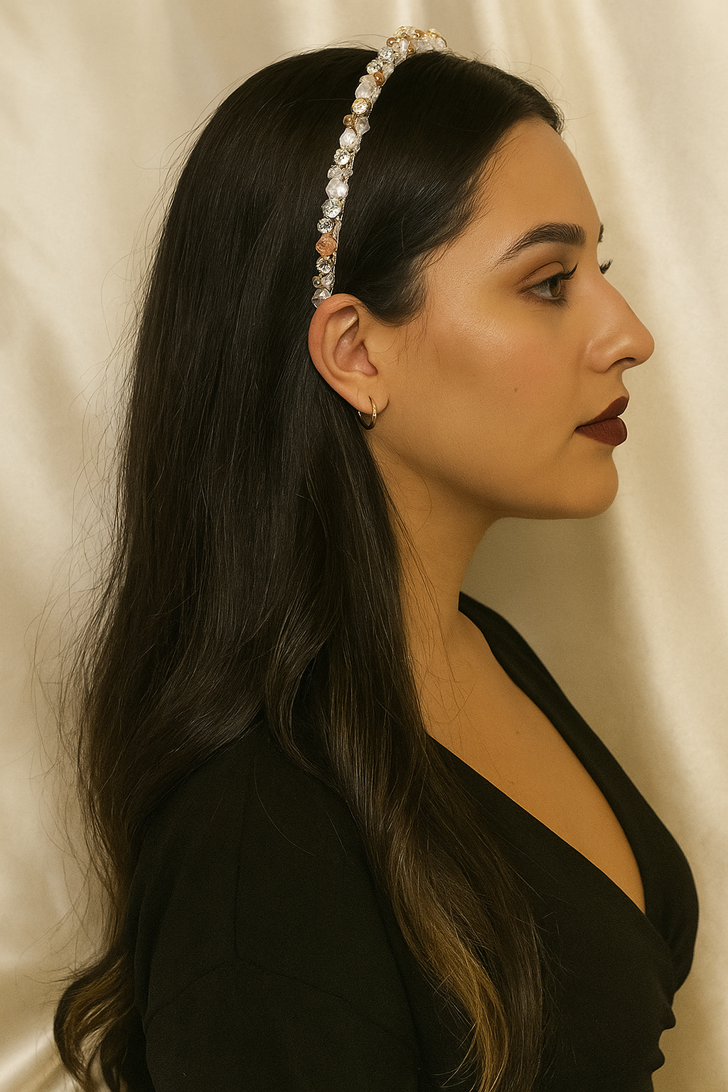 Seleny Slim Crystal Headband Set