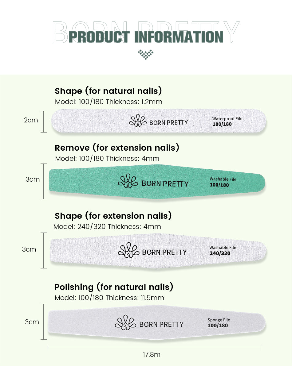 Born Pretty 4 Piece Nail File Set