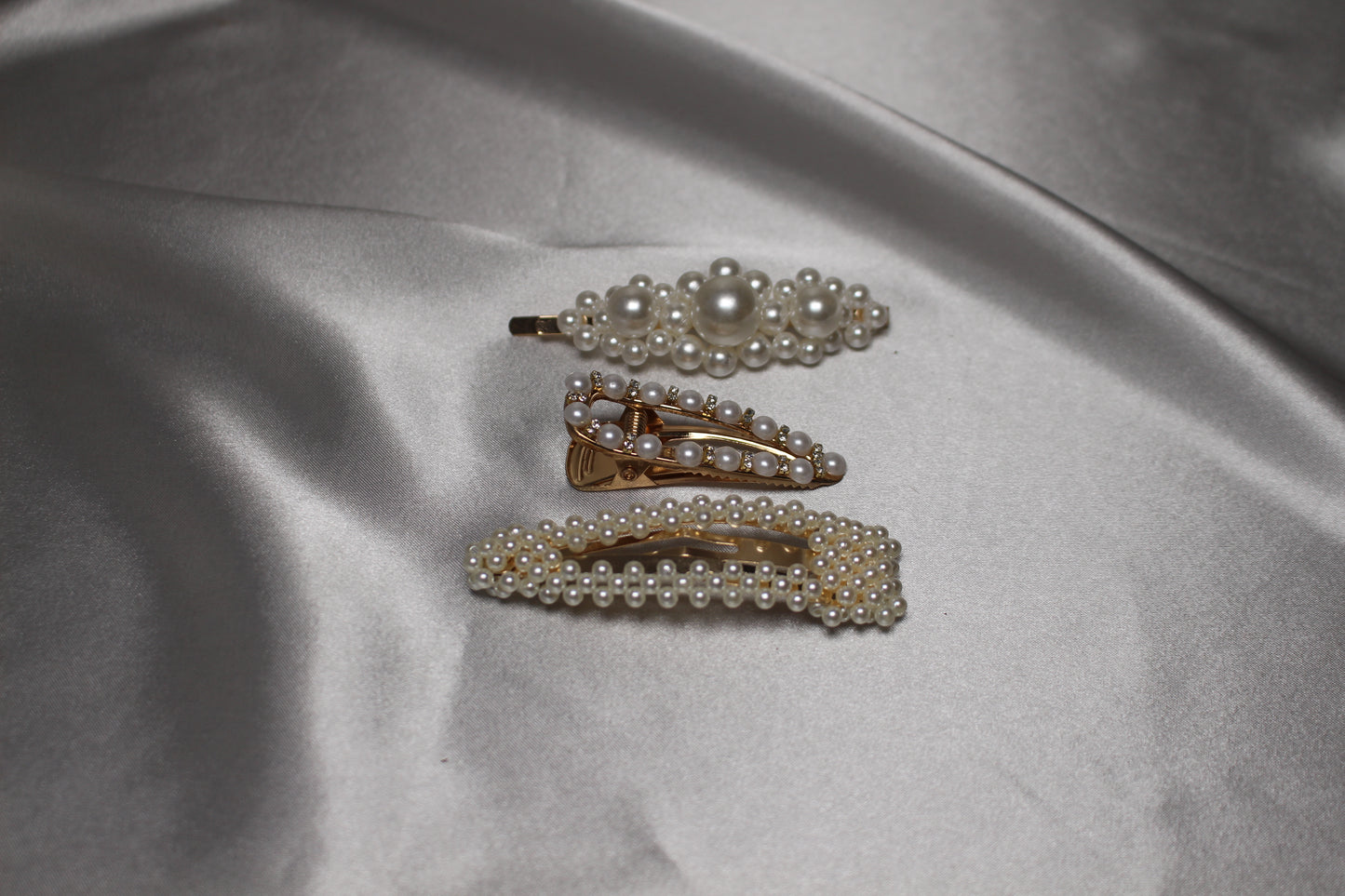 Seleny Peal Hair Pin & Barrette Trio