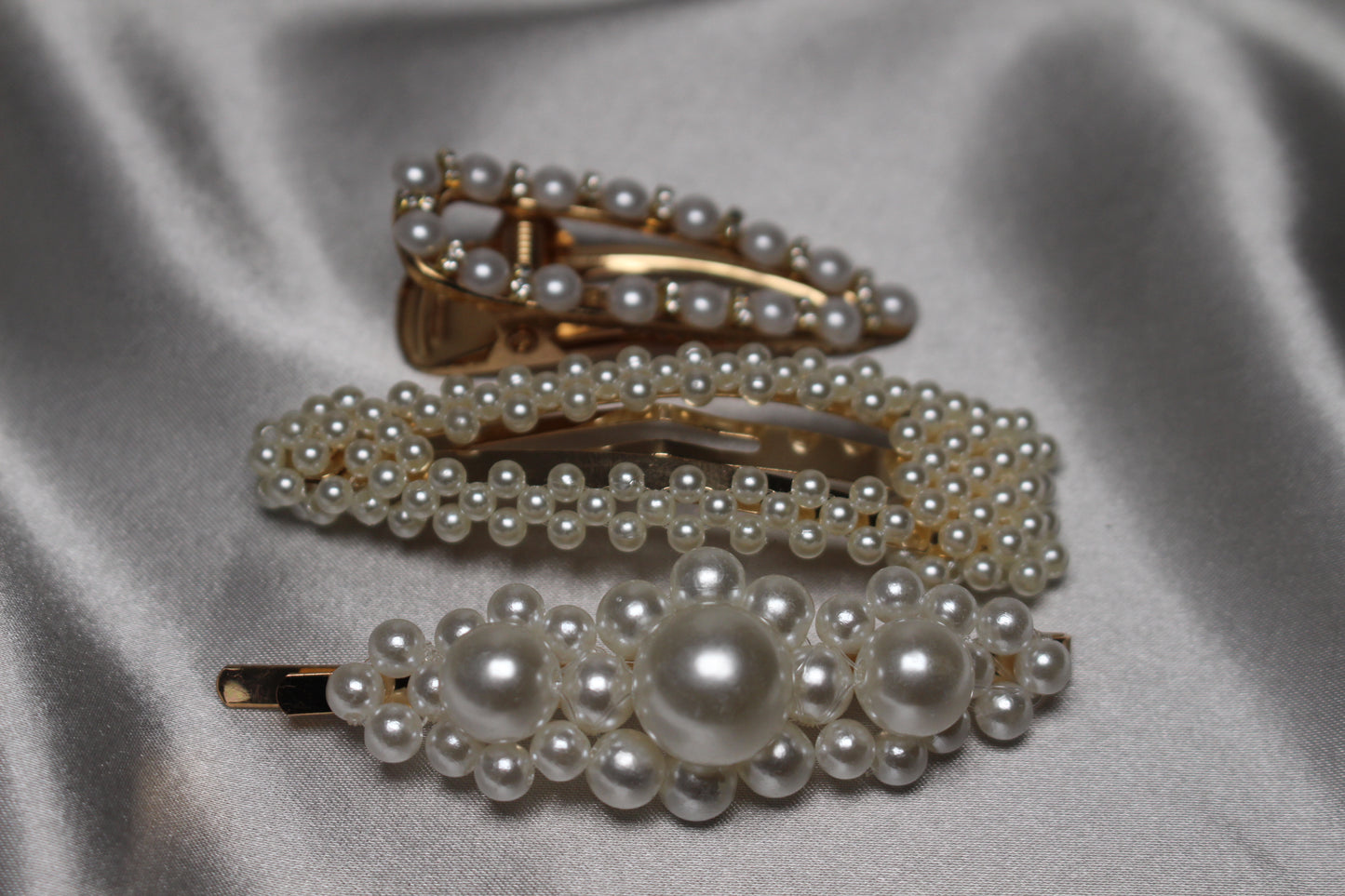 Seleny Peal Hair Pin & Barrette Trio