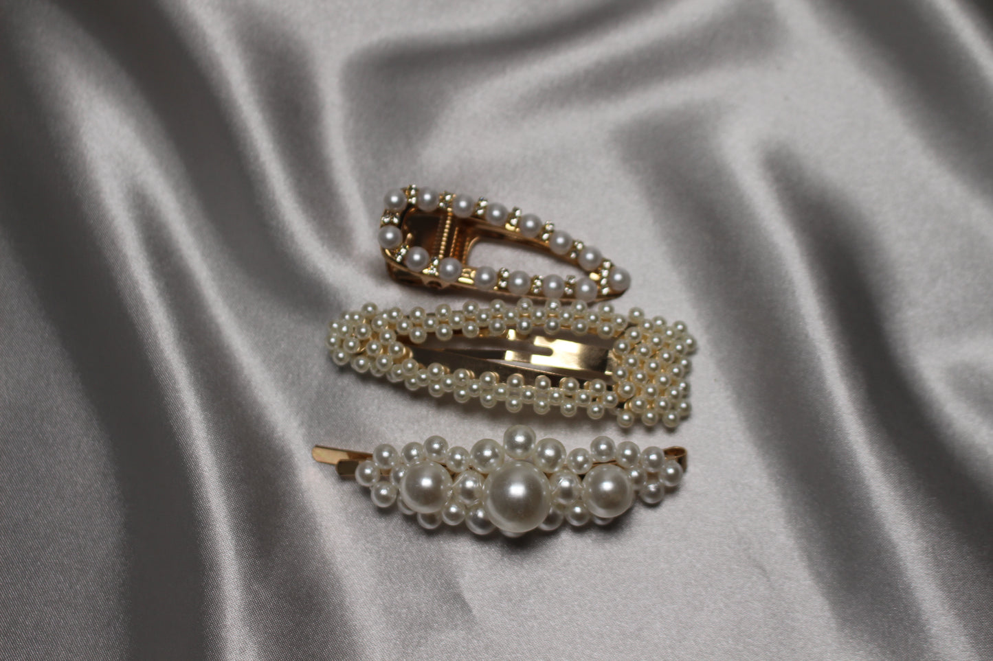 Seleny Peal Hair Pin & Barrette Trio