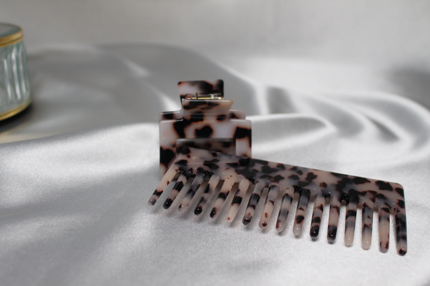 Seleny Jumbo Acetate Claw Clip Set (with Carrying Case & Comb)