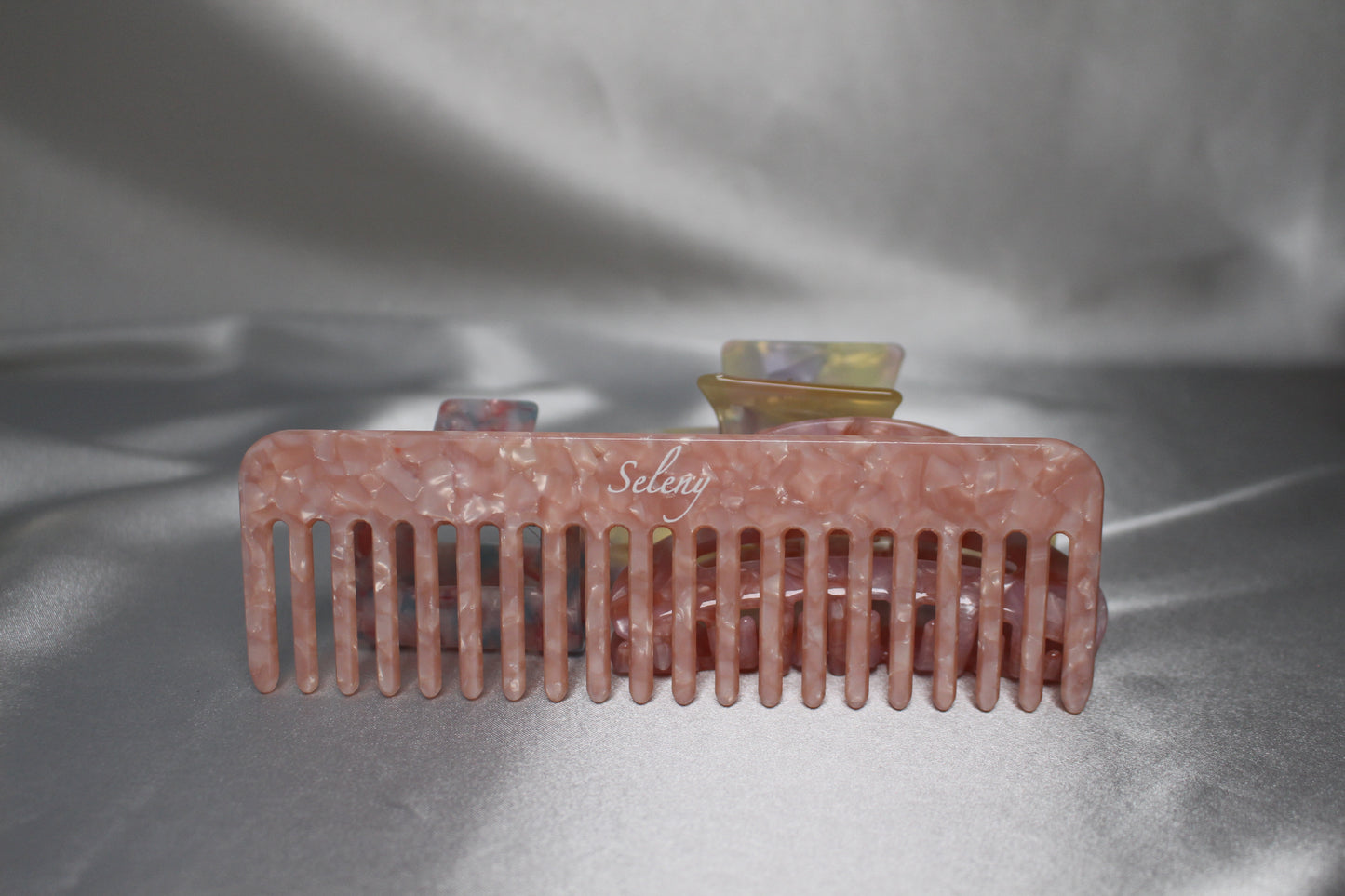 Seleny Jumbo Acetate Claw Clip Set (with Carrying Case & Comb)