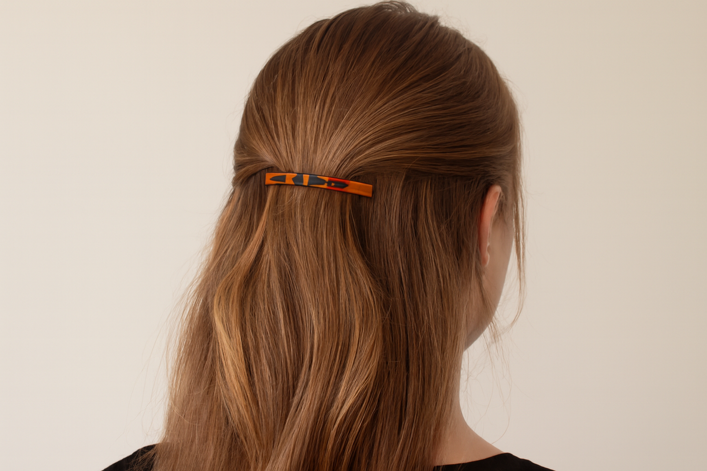 Generated lifestyle photo showing hair clip being worn