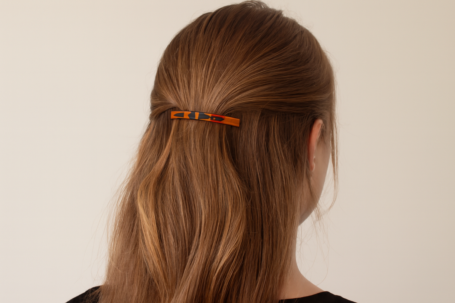Generated lifestyle photo showing hair clip being worn