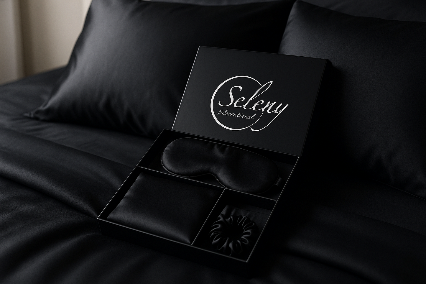 Seleny Silk Eye Mask and Pillowcase Sleep Gift Set