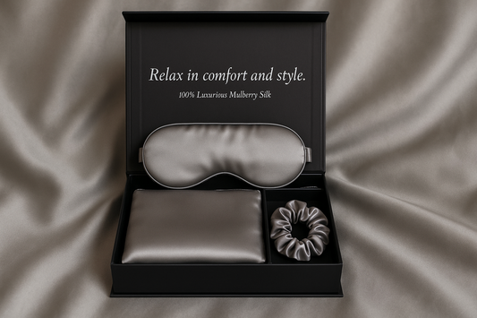 Seleny Silk Eye Mask and Pillowcase Sleep Gift Set